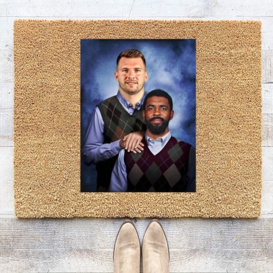 Discover Luka Doncic Kyrie Irvin Funny Coir Doormats, Luka Doncic Coir Doormats