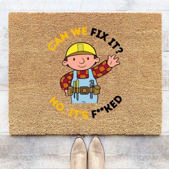Discover Can We Fix It Funny Repair Man Bob The Builder Coir Doormats