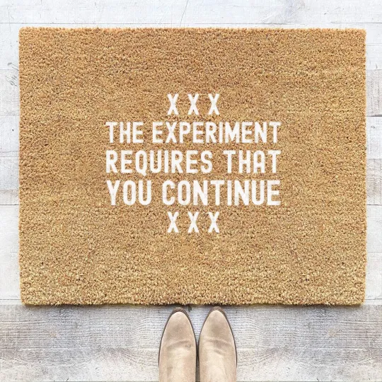 Discover The Experiment Requires That You Continue -  Milgram, Psychology, Social Psychology, Obedienc Coir Doormats