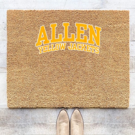 Discover Allen University Yellow Jackets 01 Coir Doormats