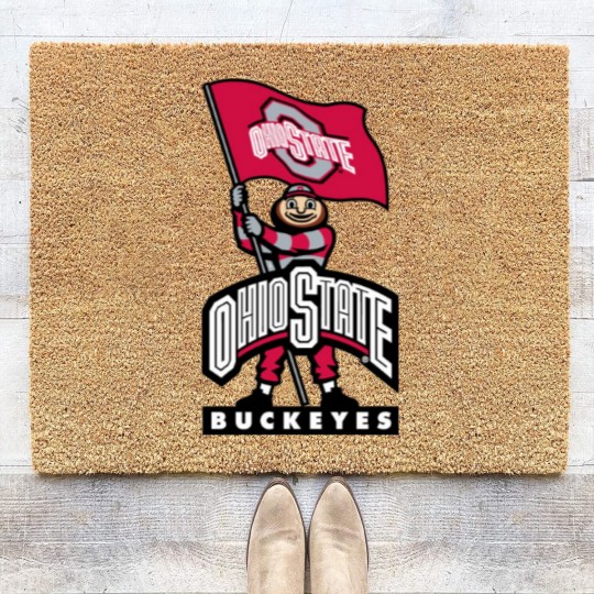 Discover Buckeyes Mascot Coir Doormats