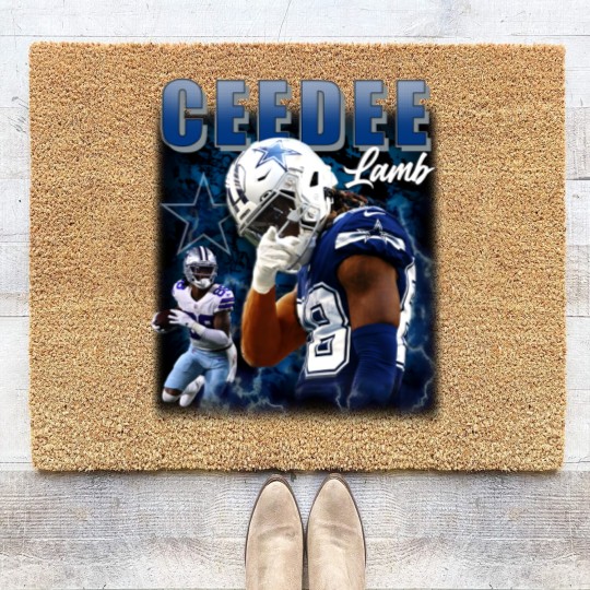 Discover Ceedee Lamb Cowboys Coir Doormats, America Football Coir Doormats, Washed Color Coir Doormats