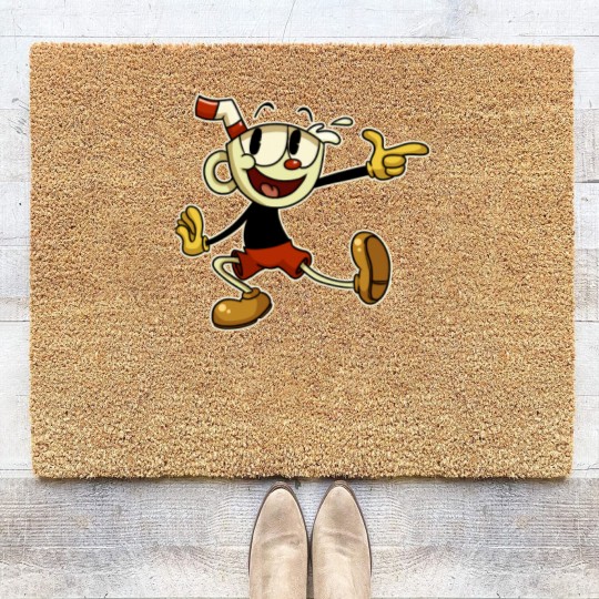 Discover Cuphead , cuphead, cuphead and mugman, cuphead game, cagney carnation, cuphead cagney carnati Essent Coir Doormats