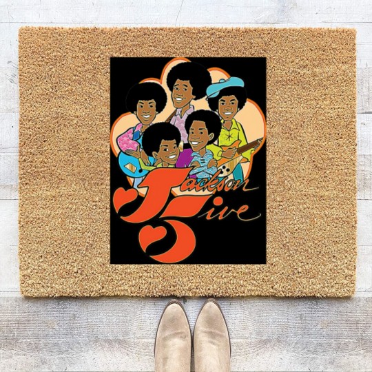 Discover Vintage Jackson 5 70s Cartoon Retro Vintage Style Distressed Coir Doormats
