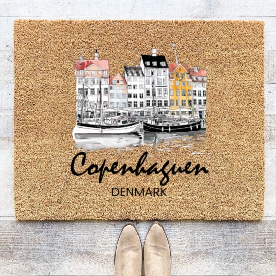 Discover Copenhagen Denmark Coir Doormats
