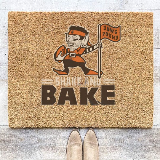 Discover Shake and Bake - Baker Mayfield - Flag Plant - Clevel nd Browns Inspired Coir Doormats