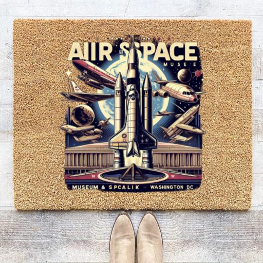 Discover Air and Space Museum Washington DC Classic Coir Doormats