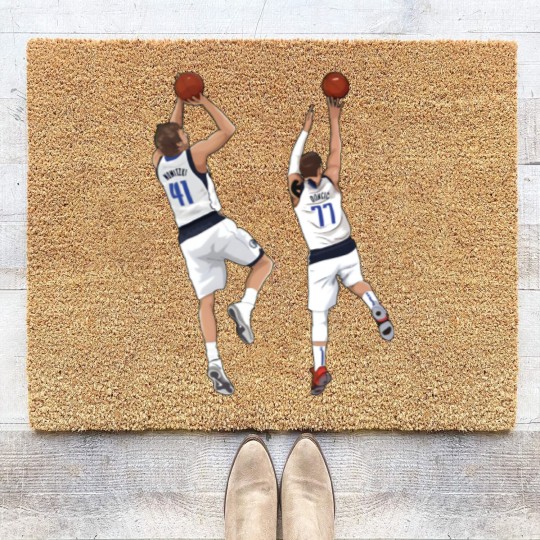Discover Luka Doncic x Dirk Nowitzki Coir Doormats