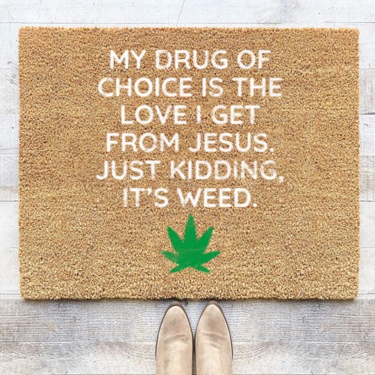 Discover Weed Joke Weed Design Coir Doormats