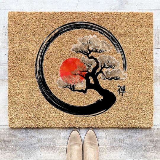 Discover Enso Zen Circle and Bonsai Tree Coir Doormats
