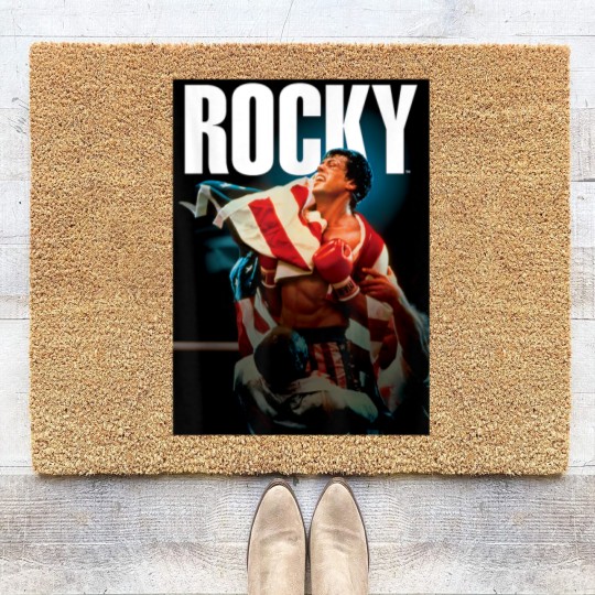 Discover Rocky IV American Flag Portrait Coir Doormats