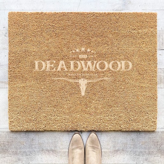 Discover deadwood south dakota 1876, a vintage and timeless keepsake premium t Coir Doormats