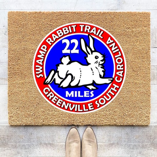 Discover Swamp Rabbit Trail from Greenville to Travelers Rest, SC 22 mile Classic(3) Coir Doormats