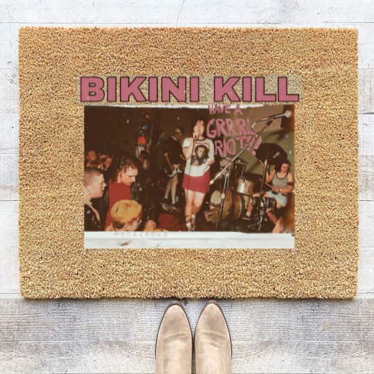 Discover Vintage 90s Bikini Kill Coir Doormats, Bikini Kill Rock Band Coir Doormats,