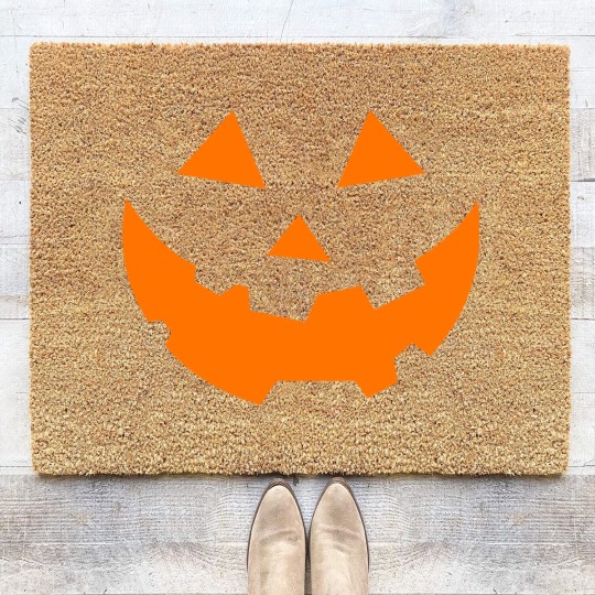 Discover Halloween Pumpkin Face Coir Doormats, Cute Halloween Coir Doormats, Halloween Party Costume 2023, Halloween Matching Coir Doormats, Halloween Gift for Friend