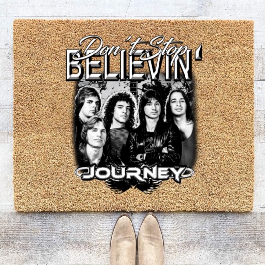 Discover Journey Rock Band 90s Coir Doormats, Bootleg Music Don't Stop Believin' Vintage