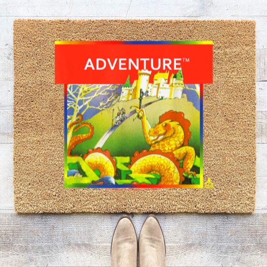 Discover Atari Adventure Box Art Coir Doormats