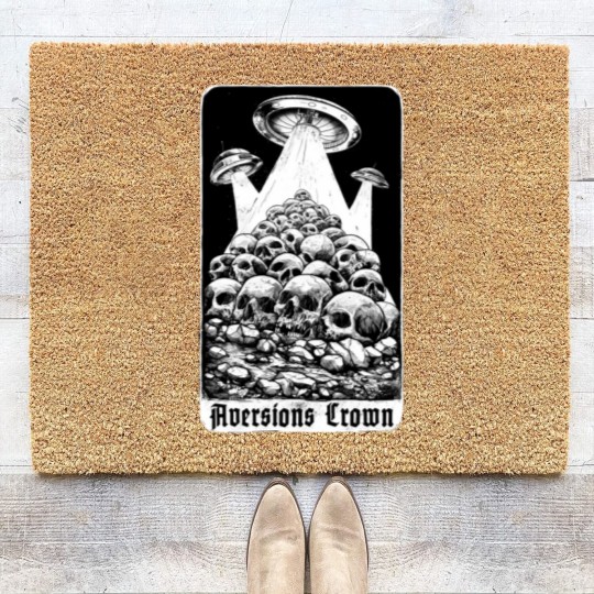 Discover Aversions Crown Flying Saucers Coir Doormats