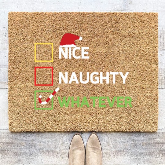 Discover Nice Naughty Whatever Coir Doormats