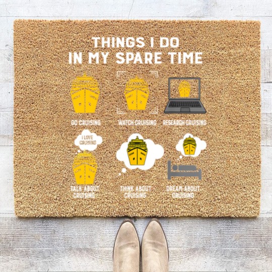 Discover Cruising Funny Cruising Coir Doormats