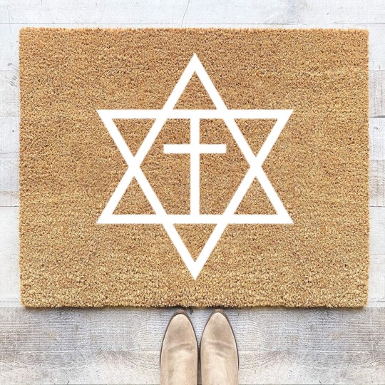 Discover Messianic Judaism Symbol Coir Doormats
