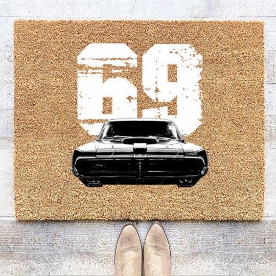 Discover 1969 Mercury Cougar Front View with Year Coir Doormats