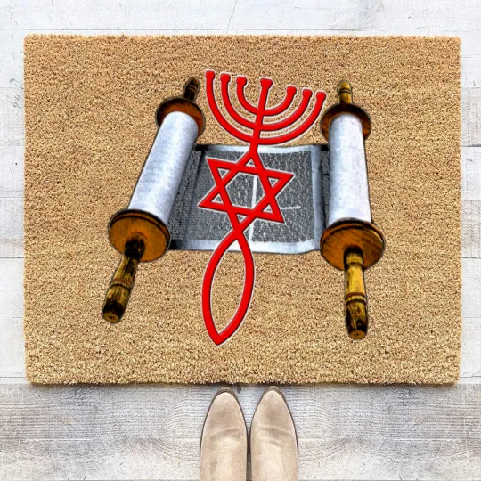 Discover Torah Messianic Seal Coir Doormats