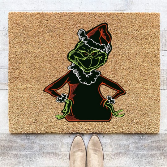 Discover Neon funny character - funny character Stole Christmas - Coir Doormats