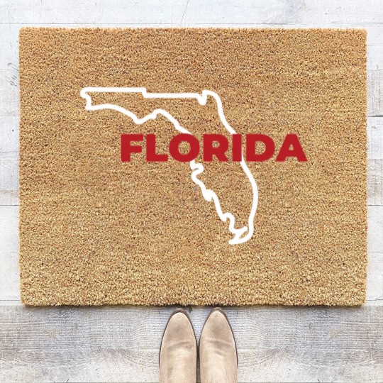 Discover Florida Map Outline - Florida Map - Coir Doormats