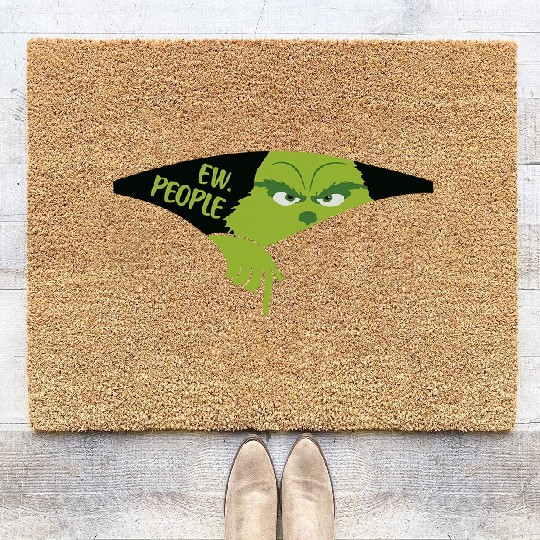 Discover Ew People Coir Doormats, funny character Smiling Face Coir Doormats, Christmas Coir Doormats Gift For Family Xmas, Christmas funny character Coir Doormats, funny character Coir Doormats