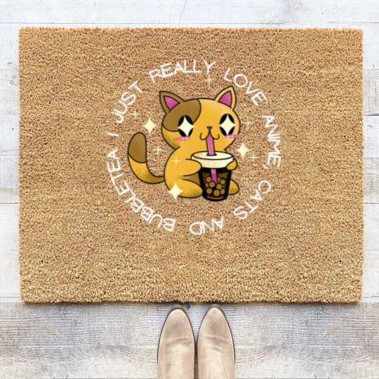 Discover Love Anime, Cats Coir Doormats