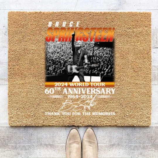 Discover Bruce Springsteen 2024 Tour Coir Doormats, Bruce Springsteen 60th Anniversary