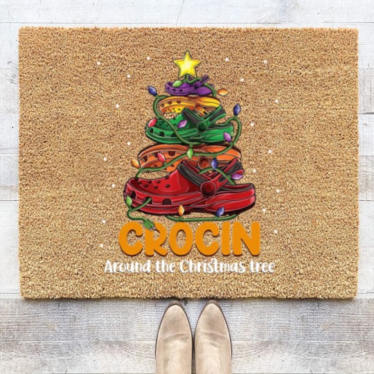 Discover Crocin around the christmas tree Classic Coir Doormats