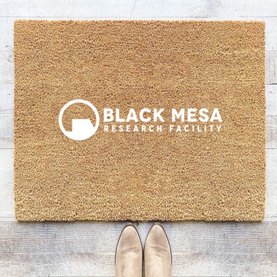 Discover Black Mesa Research Facility Logo inspired by Half Life - Black Mesa Research Facility - Coir Doormats