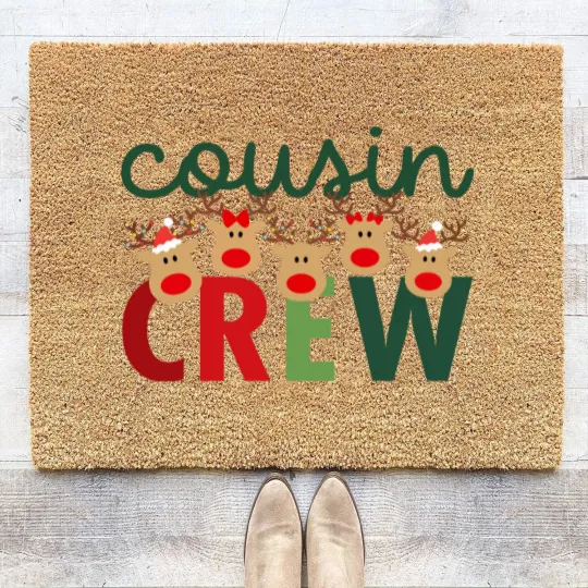 Discover Cousin deer crew Coir Doormats, Cousin Crew Christmas Coir Doormats