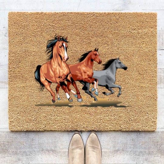 Discover Horses | Three Horses Coir Doormats
