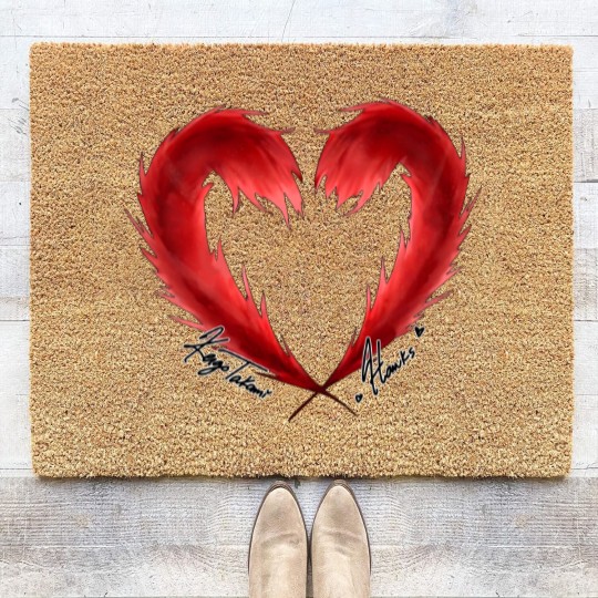 Discover Keigo Takami (Hawks) Heart - Hero Anime - Coir Doormats