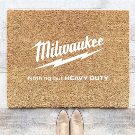Discover Milwaukees Logo Onesies Coir Doormats
