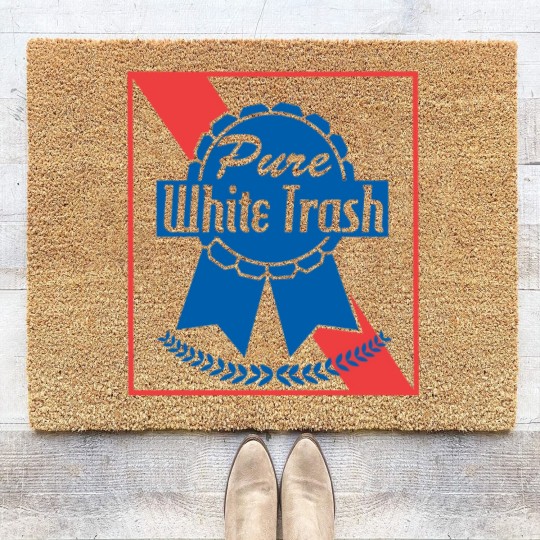 Discover Funny Redneck Gift, Pure White Trash Coir Doormats