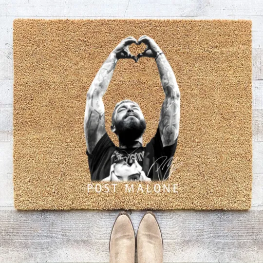 Discover Post Malone Hand Hearts Coir Doormats