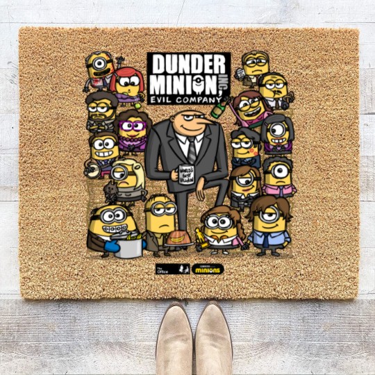 Discover The Office X Minions Characters Coir Doormats