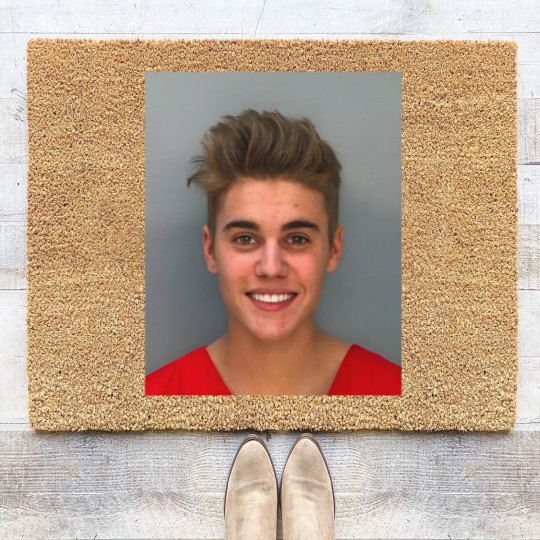 Discover Justin Bieber Mugshot Coir Doormats, Justin Bieber Coir Doormats