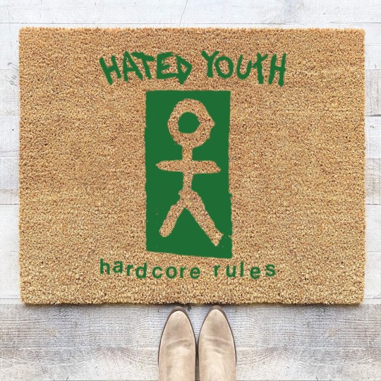 Discover Hated Youth Coir Doormats Vintage Rock Punk Coir Doormats