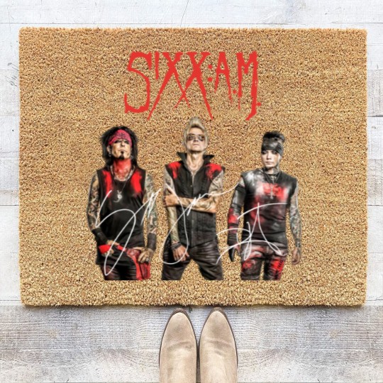 Discover Vintage Sixx AM Band Coir Doormats, Sixx AM Coir Doormats, Sixx AM Signed Men Coir Doormats,