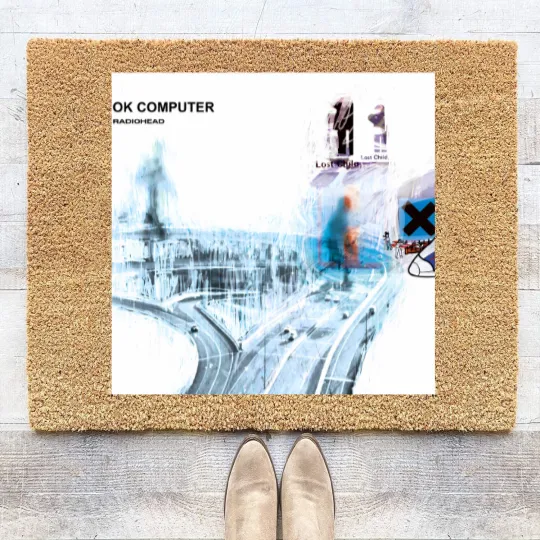 Discover Radiohead Ok Computer Band Coir Doormats, Music Lovers Coir Doormats