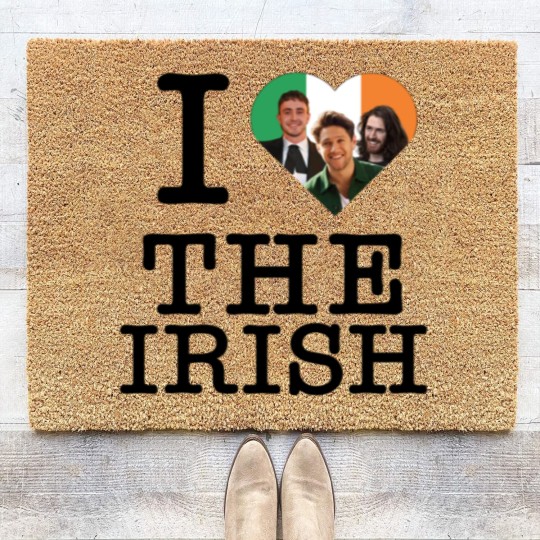 Discover I love heart the irish Niall Horan Hozier Paul Mescal Classic Coir Doormats
