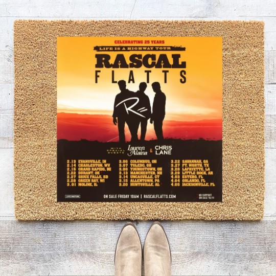 Discover Rascal Flatts Anniversary Life is a Highway Coir Doormats