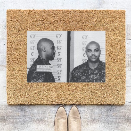 Discover Charles Barkley Mugshot Coir Doormats, Charles Barkley Coir Doormats