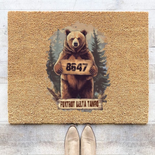 Discover FDT Resist Bear Coir Doormats, Foxtrot Delta Tango anti Trump Coir Doormats, National Parks