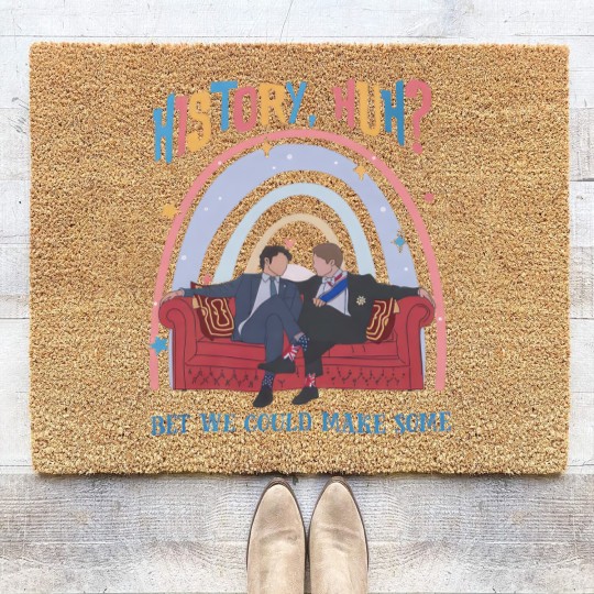 Discover History, Huh? Coir Doormats, Red White and Royal Blue